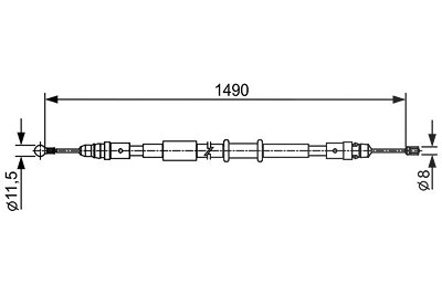 Bosch Seilzug, Feststellbremse [Hersteller-Nr. 1987482553] für Renault von Bosch