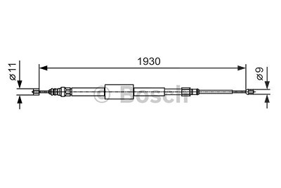 Bosch Seilzug, Feststellbremse [Hersteller-Nr. 1987482011] für Renault von Bosch