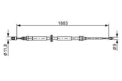 Bosch Seilzug, Feststellbremse [Hersteller-Nr. 1987482302] für Renault von Bosch