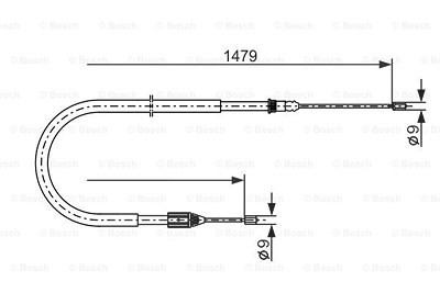 Bosch Seilzug, Feststellbremse [Hersteller-Nr. 1987477647] für Renault von Bosch