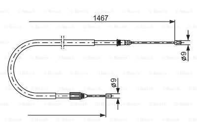 Bosch Seilzug, Feststellbremse [Hersteller-Nr. 1987477937] für Renault von Bosch