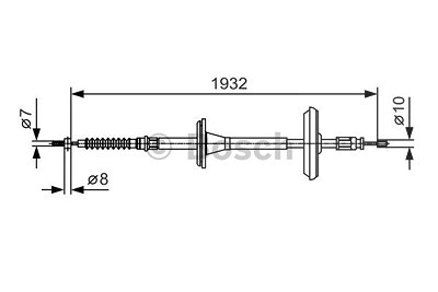 Bosch Seilzug, Feststellbremse [Hersteller-Nr. 1987482021] für Saab von Bosch