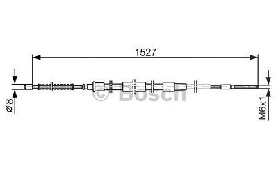 Bosch Seilzug, Feststellbremse [Hersteller-Nr. 1987477164] für Seat, VW von Bosch