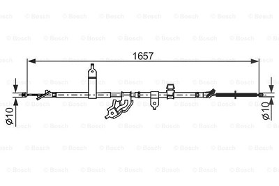 Bosch Seilzug, Feststellbremse [Hersteller-Nr. 1987482463] für Toyota, Subaru von Bosch