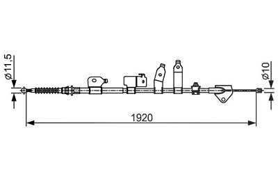 Bosch Seilzug, Feststellbremse [Hersteller-Nr. 1987482438] für Toyota von Bosch