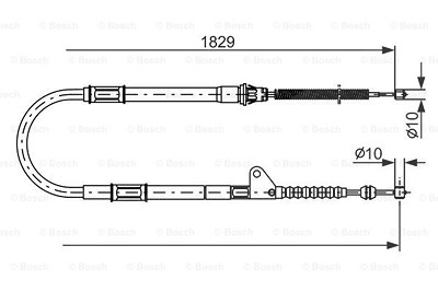 Bosch Seilzug, Feststellbremse [Hersteller-Nr. 1987477545] für Toyota von Bosch