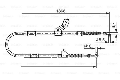 Bosch Seilzug, Feststellbremse [Hersteller-Nr. 1987482158] für Toyota von Bosch