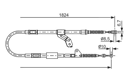 Bosch Seilzug, Feststellbremse [Hersteller-Nr. 1987482159] für Toyota von Bosch