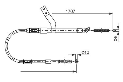 Bosch Seilzug, Feststellbremse [Hersteller-Nr. 1987482260] für Toyota von Bosch