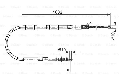 Bosch Seilzug, Feststellbremse [Hersteller-Nr. 1987477409] für Toyota von Bosch