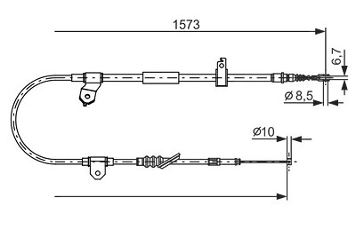 Bosch Seilzug, Feststellbremse [Hersteller-Nr. 1987482299] für Toyota von Bosch