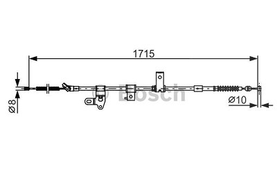 Bosch Seilzug, Feststellbremse [Hersteller-Nr. 1987482348] für Toyota von Bosch