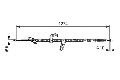 Bosch Seilzug, Feststellbremse [Hersteller-Nr. 1987482366] für Toyota von Bosch