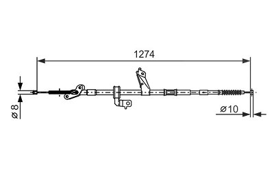 Bosch Seilzug, Feststellbremse [Hersteller-Nr. 1987482367] für Toyota von Bosch