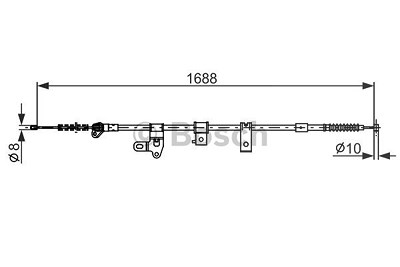 Bosch Seilzug, Feststellbremse [Hersteller-Nr. 1987482306] für Toyota von Bosch