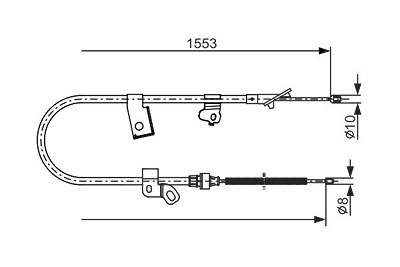 Bosch Seilzug, Feststellbremse [Hersteller-Nr. 1987482156] für Toyota von Bosch