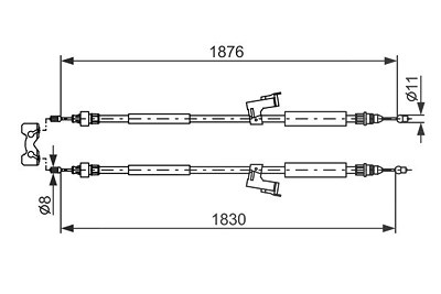 Bosch Seilzug, Feststellbremse [Hersteller-Nr. 1987477202] für Volvo von Bosch