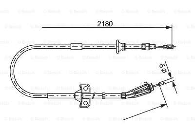 Bosch Seilzug, Feststellbremse [Hersteller-Nr. 1987477248] für Volvo von Bosch