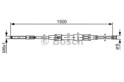 Bosch Seilzug, Feststellbremse [Hersteller-Nr. 1987477168] für VW von Bosch