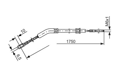 Bosch Seilzug, Feststellbremse [Hersteller-Nr. 1987477036] für VW von Bosch