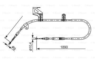 Bosch Seilzug, Feststellbremse [Hersteller-Nr. 1987477803] für VW von Bosch