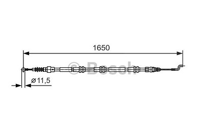 Bosch Seilzug, Feststellbremse [Hersteller-Nr. 1987482016] für VW von Bosch