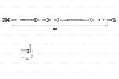 Bosch Sensor, Raddrehzahl [Hersteller-Nr. 0265007465] für Nissan von Bosch