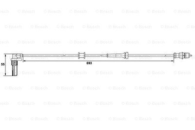 Bosch Sensor, Raddrehzahl [Hersteller-Nr. 0265007531] für Renault von Bosch