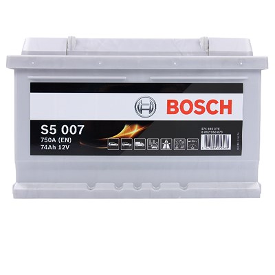 Bosch Starterbatterie S5 007 74Ah 750A 12V [Hersteller-Nr. 0092S50070] für Jeep, Mg, Ford, Suzuki, Bentley, Renault, Audi, Nissan, Ford Australia, Saa von Bosch