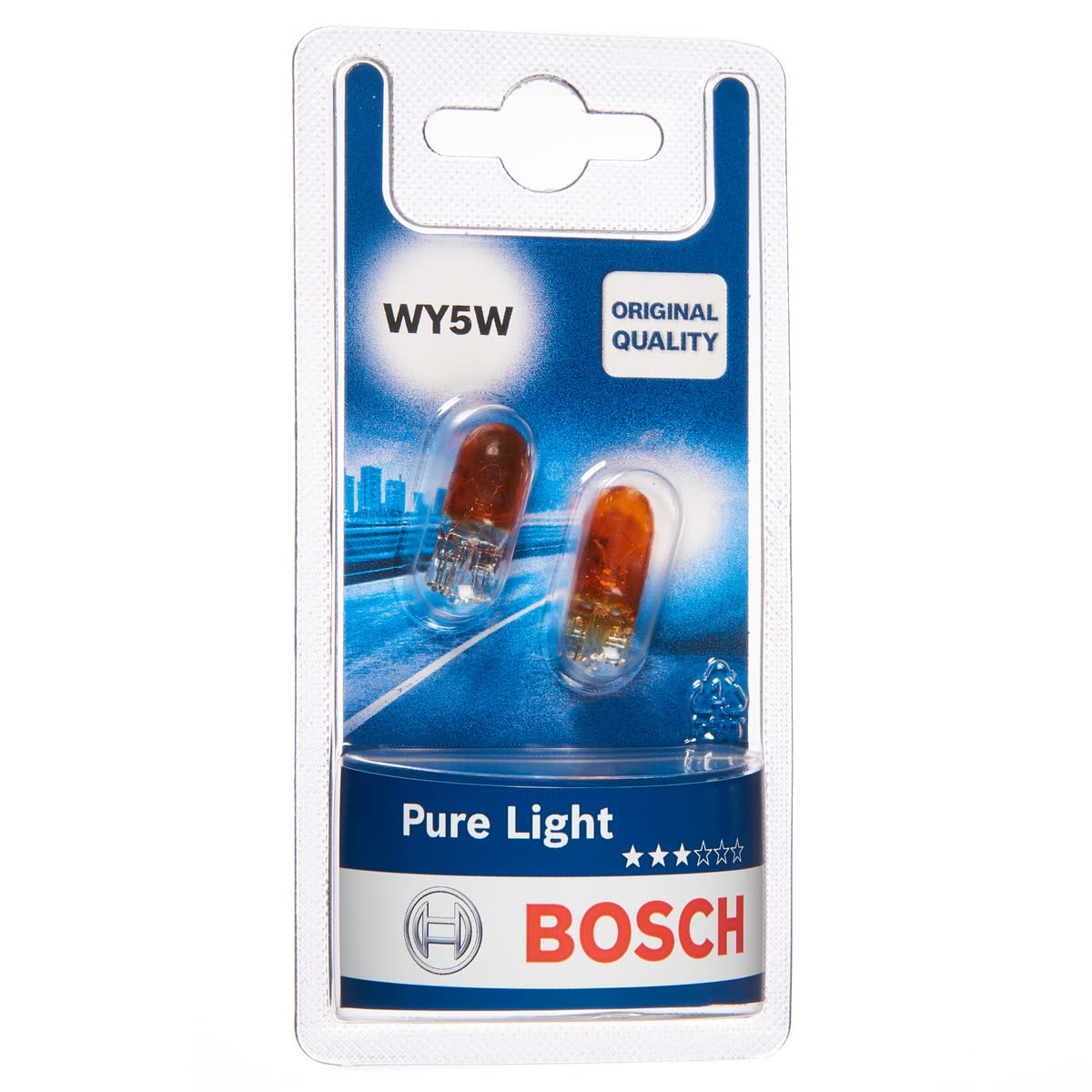 Bosch WY5W Pure Light Fahrzeuglampen - 12 V 5 W W2,1x9,5d - 2 Stücke von Bosch