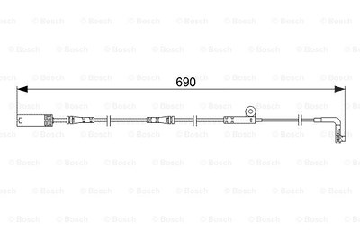 Bosch Warnkontakt, Bremsbelagverschleiß [Hersteller-Nr. 1987473046] für BMW von Bosch