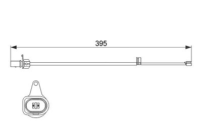 Bosch Warnkontakt, Bremsbelagverschleiß [Hersteller-Nr. 1987474509] für Audi von Bosch