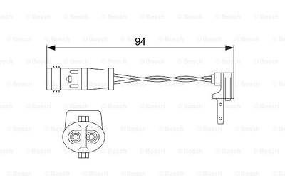 Bosch Warnkontakt, Bremsbelagverschleiß [Hersteller-Nr. 1987474553] für Mercedes-Benz von Bosch