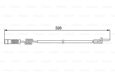 Bosch Warnkontakt, Bremsbelagverschleiß [Hersteller-Nr. 1987474964] für Mercedes-Benz von Bosch