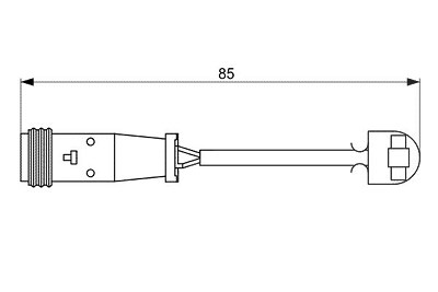 Bosch Warnkontakt, Bremsbelagverschleiß [Hersteller-Nr. 1987473038] für VW, Mercedes-Benz von Bosch