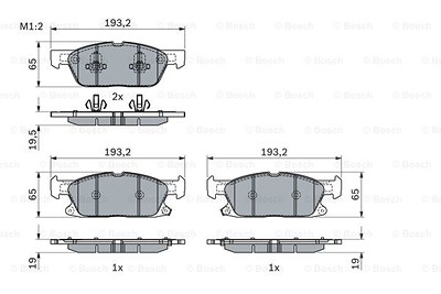 Bosch Bremsbeläge vorne (Satz) [Hersteller-Nr. 0986424326] für Ford Usa, Ford von Bosch