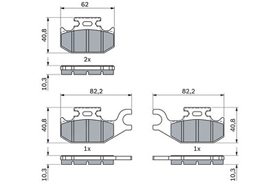 Bosch Bremsbelagsatz, Scheibenbremse [Hersteller-Nr. 0986424293] für Renault von Bosch