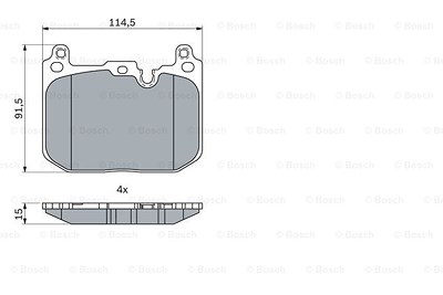 Bosch Bremsbelagsatz, Scheibenbremse [Hersteller-Nr. 0986424331] für Mini von Bosch