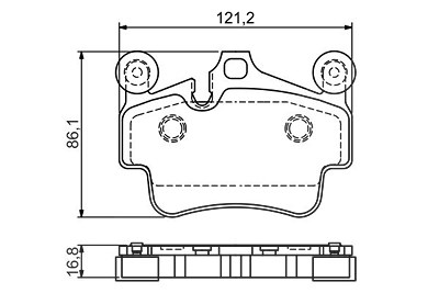 Bosch Bremsbelagsatz, Scheibenbremse [Hersteller-Nr. 0986494567] für Porsche von Bosch