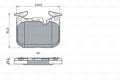 Bosch Bremsbelagsatz, Scheibenbremse [Hersteller-Nr. 0986494947] für BMW von Bosch