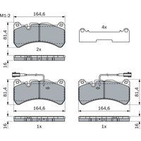 Bremsbelagsatz BOSCH 0 986 424 104, Vorne von Bosch