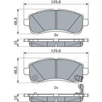 Bremsbelagsatz BOSCH 0 986 494 754, Vorne von Bosch