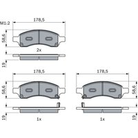 Bremsbelagsatz BOSCH 0 986 494 966, Vorne von Bosch