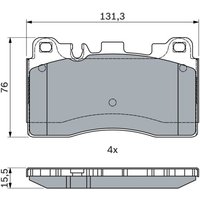 Bremsbelagsatz BOSCH 0 986 494 989, Hinten von Bosch