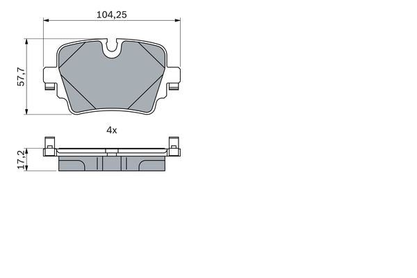 Bremsbelagsatz, Scheibenbremse Hinterachse Bosch 0 986 424 623 von Bosch