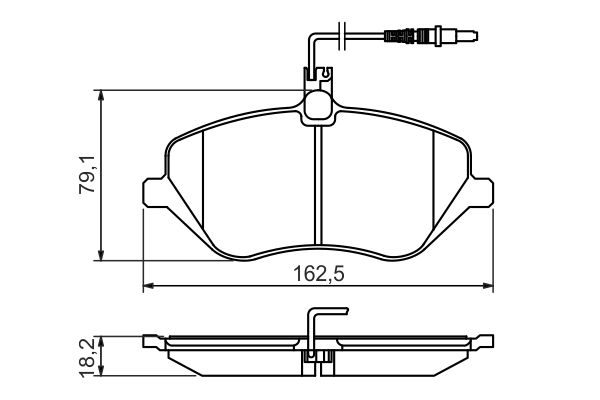 Bremsbelagsatz, Scheibenbremse Vorderachse Bosch 0 986 494 484 von Bosch