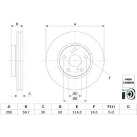 Bremsscheibe BOSCH 0 986 479 G67 vorne, belüftet, hochkarbonisiert, 1 Stück von Bosch