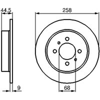 Bremsscheibe BOSCH 0 986 478 836 hinten, voll, 1 Stück von Bosch