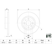 Bremsscheibe BOSCH 0 986 479 E65 vorne, voll, 1 Stück von Bosch