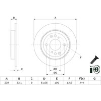 Bremsscheibe BOSCH 0 986 479 E95 hinten, voll, 1 Stück von Bosch